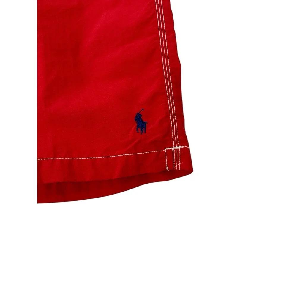 Polo Ralph Lauren Swim Trunks Shorts Mens Large Red Beach Surf Vacation Cruise‎